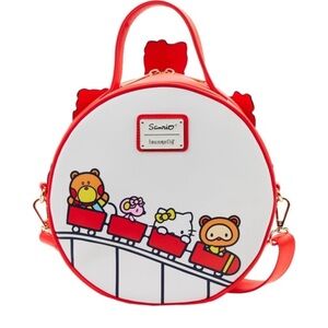 Sanrio-Loungefly Hello Kitty Roller Coaster Round Crossbody Bag